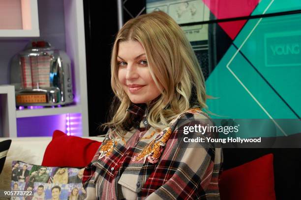 January 16: Fergie visits the Young Hollywood Studio on January 16, 2017 in Los Angeles, California.