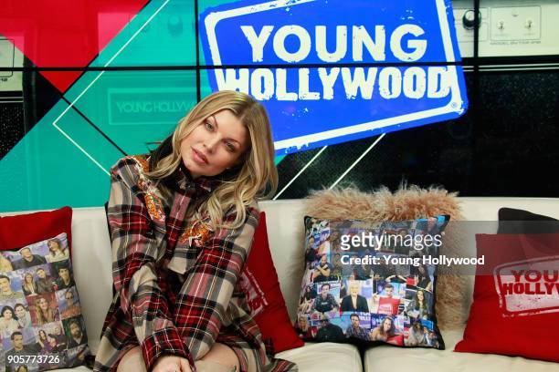 January 16: Fergie visits the Young Hollywood Studio on January 16, 2017 in Los Angeles, California.