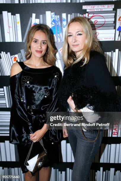 Actress Alice David and Artistic Director at Sonia Rykiel Julie de Libran attend the Manifesto Sonia Rykiel - 5Oth Birthday Party at the Flagship...