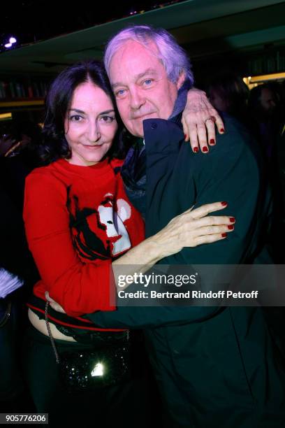 Nathalie Rykiel and her companion Serge Goldszal attend the Manifesto Sonia Rykiel - 5Oth Birthday Party at the Flagship Store Boulevard Saint...