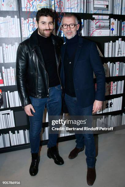 Thai Boxer Cyril Benzaquen and photographer Jean-Philippe Raibaud attend the Manifesto Sonia Rykiel - 5Oth Birthday Party at the Flagship Store...