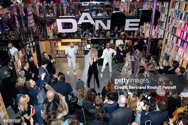 Singer Corinne Performs during the Manifesto Sonia Rykiel - 5Oth Birthday Party at the Flagship Store Boulevard Saint Germain des Pres on January 16,...