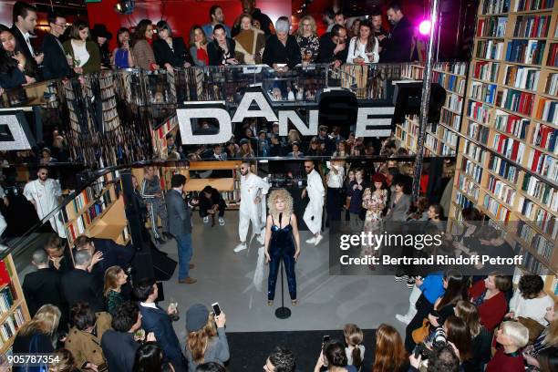 Singer Corinne Performs during the Manifesto Sonia Rykiel - 5Oth Birthday Party at the Flagship Store Boulevard Saint Germain des Pres on January 16,...