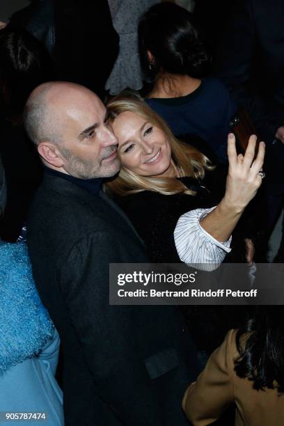 Shoes Stylist Fabrizio Viti and Artistic Director at Sonia Rykiel, Julie de Libran attend the Manifesto Sonia Rykiel - 5Oth Birthday Party at the...