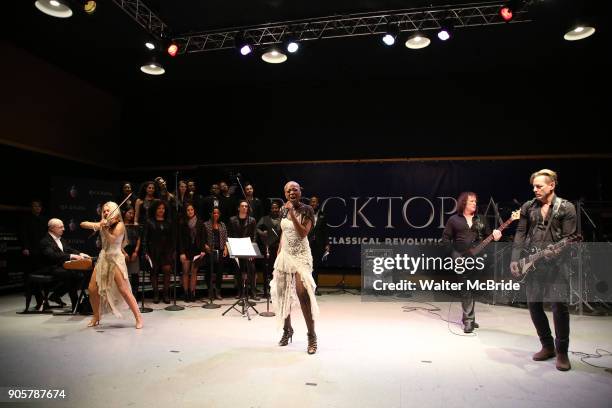 Henry Aaronson, Mariead Nesbitt, Kimberly Nichole, Greg Smith and Tony Bruno performing during the Performance Presentation of "Rocktopia" at SIR...