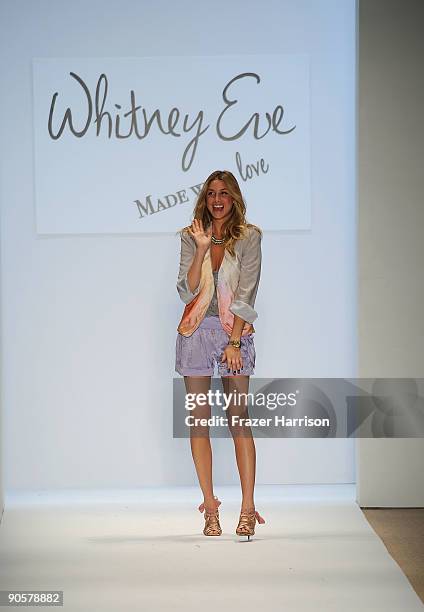 Designer Whitney Port walks the runway after the TRESemme at Whitney Eve Spring 2010 Fashion Show at the Promenade during Mercedes-Benz Fashion Week...