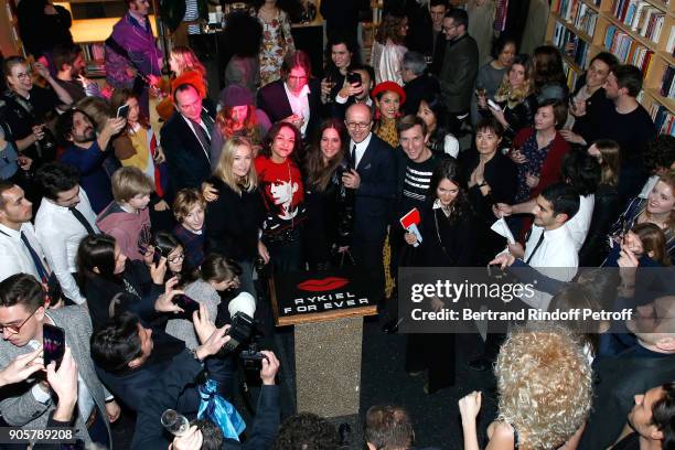 Artistic Director at Sonia Rykiel, Julie de Libran, Nathalie Rykiel, CEO of Sonia Rykiel, Jean-Marc Loubier with his wife Hedieh Loubier, General...