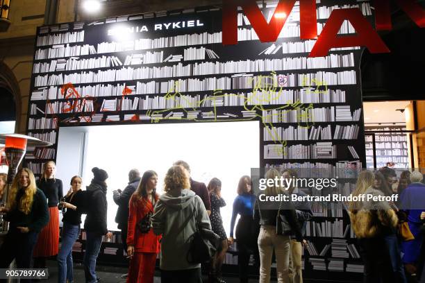 Illustration view during the Manifesto Sonia Rykiel - 5Oth Birthday Party at the Flagship Store Boulevard Saint Germain des Pres on January 16, 2018...