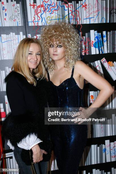 Artistic Director at Sonia Rykiel, Julie de Libran and singer Corinne attend the Manifesto Sonia Rykiel - 5Oth Birthday Party at the Flagship Store...