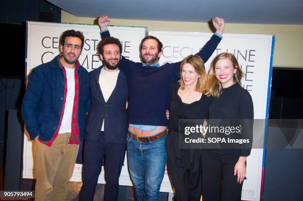 French actors Jonathan Cohen, William Lebghil, Director Victor Saint Macary, french actress Camille Razat, Margot Bancilhon at the premiere "Ami Ami"...