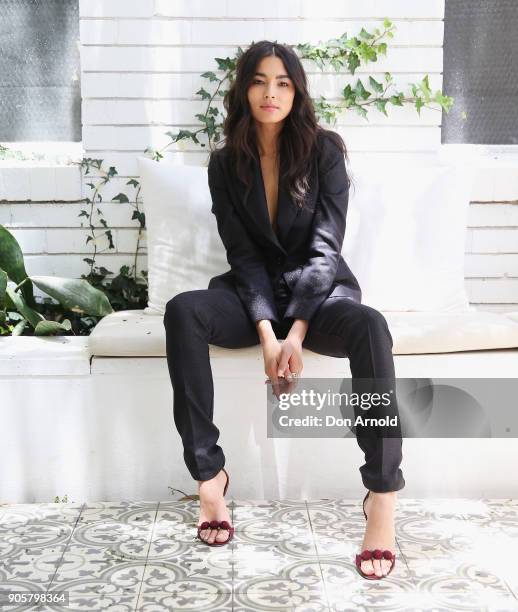 David Jones Ambassador Jessica Gomes posesat the model casting for the David Jones Autumn Winter 18 Collections Launch on January 17, 2018 in Sydney,...