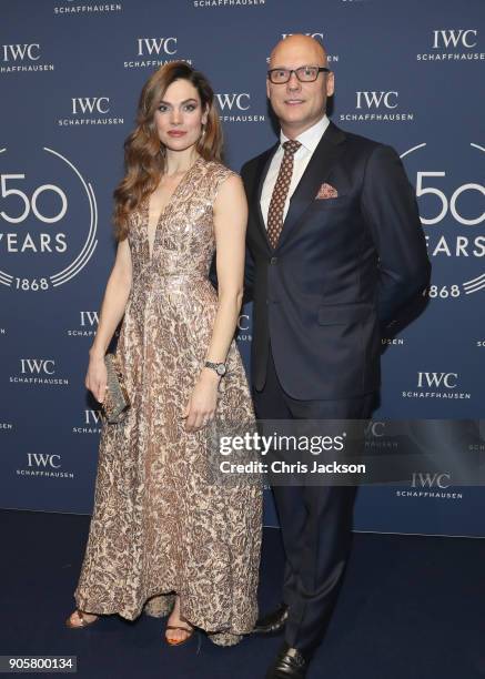 Anna Drijver attends the IWC Schaffhausen Gala celebrating the Maisons 150th anniversary and the launch of its Jubilee Collection at the Salon...