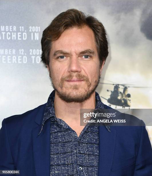 Actor Michael Shannon attends the world premiere of "12 Strong" at Jazz at Lincoln Center on January 16 in New York City. / AFP PHOTO / ANGELA WEISS