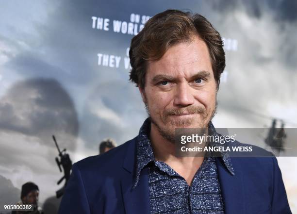 Actor Michael Shannon attends the world premiere of "12 Strong" at Jazz at Lincoln Center on January 16 in New York City. / AFP PHOTO / ANGELA WEISS