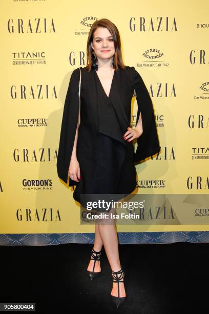 Singer Elisa Schmidt attends the Grazia Fashion Dinner at Titanic Deluxe Hotel on January 16, 2018 in Berlin, Germany.