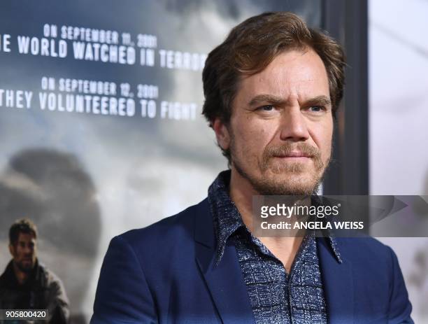 Actor Michael Shannon attends the world premiere of "12 Strong" at Jazz at Lincoln Center on January 16 in New York City. / AFP PHOTO / ANGELA WEISS