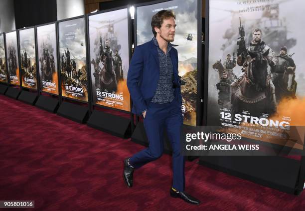 Actor Michael Shannon attends the world premiere of "12 Strong" at Jazz at Lincoln Center on January 16 in New York City. / AFP PHOTO / ANGELA WEISS