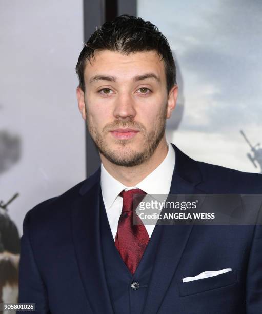 Kenneth Miller attends the world premiere of "12 Strong" at Jazz at Lincoln Center on January 16 in New York City. / AFP PHOTO / ANGELA WEISS