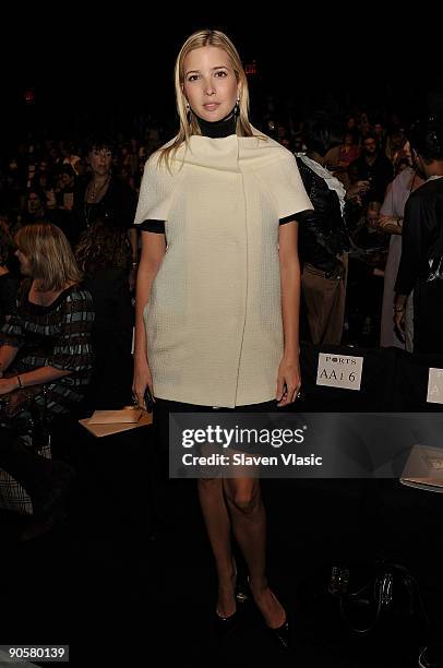 Ivanka Trump attends Ports 1961 fashion show during Mercedes-Benz Fashion Week Spring 2010 at Bryant Park on September 10, 2009 in New York City.