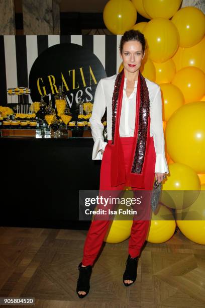 German actress Lisa Martinek during the Grazia Fashion Dinner at Titanic Deluxe Hotel on January 16, 2018 in Berlin, Germany.