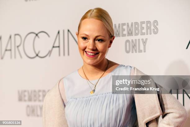 Kathrin Gelinsky during the Marc Cain Fashion Show Berlin Autumn/Winter 2018 at metro station Potsdamer Platz on January 16, 2018 in Berlin, Germany.