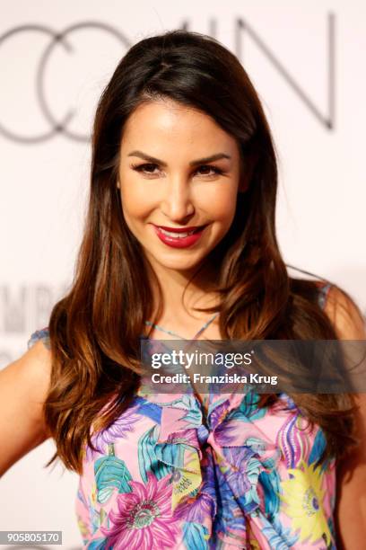 Sila Sahin during the Marc Cain Fashion Show Berlin Autumn/Winter 2018 at metro station Potsdamer Platz on January 16, 2018 in Berlin, Germany.