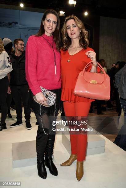 Katrin Wrobel and Bettina Cramer during the Nobis Cocktail at Premium Berlin on January 16, 2018 in Berlin, Germany.