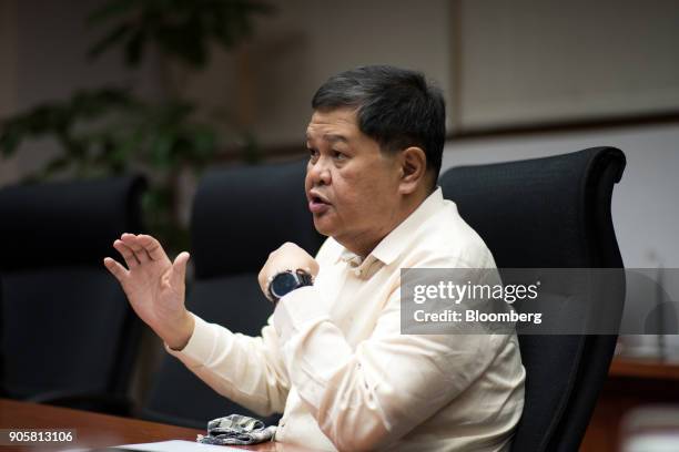 Nestor Espenilla, governor of the Bangko Sentral ng Philipinas, speaks during an interview at his office in Manila, the Philippines, on Tuesday, Jan....