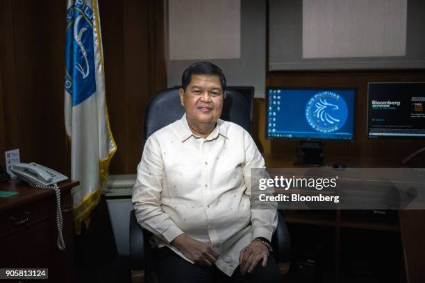 Nestor Espenilla, governor of the Bangko Sentral ng Philipinas, poses for a portrait following an interview at his office in Manila, the Philippines,...