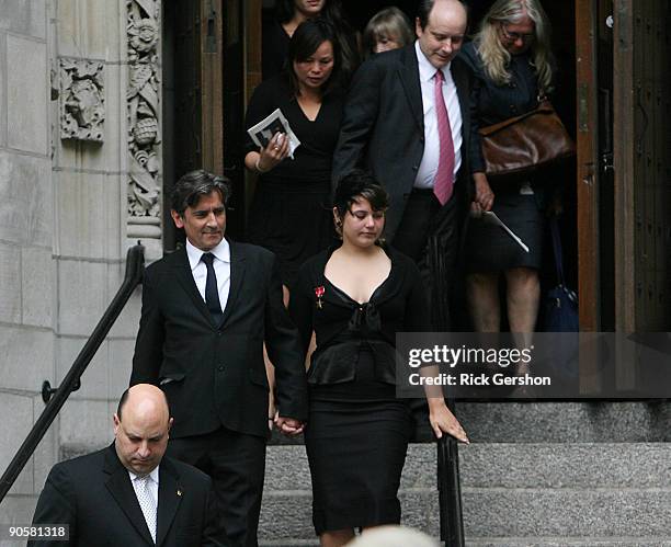Actor Griffin Dunne exits the funeral of writer Dominick Dunne at The Church of St. Vincent Ferrer on September 10, 2009 in New York City. Dunne was...