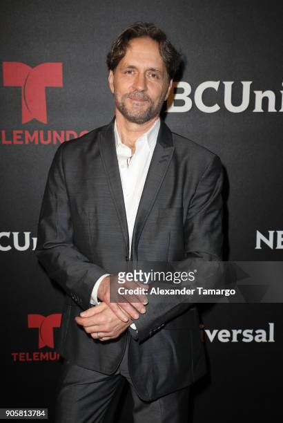 Guy Ecker arrives at the Telemundo and NBC Universal Latin America NATPE Red Carpet Event at LIV at the Fontainebleau on January 16, 2018 in Miami...