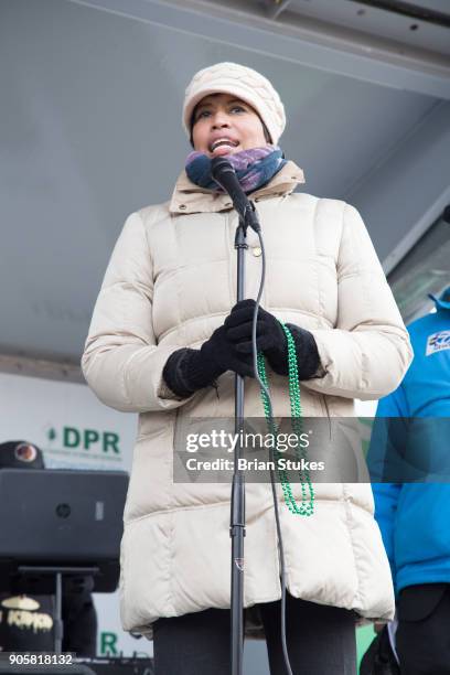 Washington District of Columbia Mayor Muriel Bowser attends Dr. Martin Luther King, Jr. Day Parade on January 15, 2018 in Washington, DC.