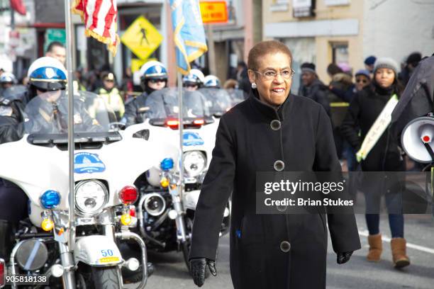 Congresswoman Eleanor Holmes Norton attends Dr. Martin Luther King, Jr. Day Parade as Grand Marshall on January 15, 2018 in Washington, DC.