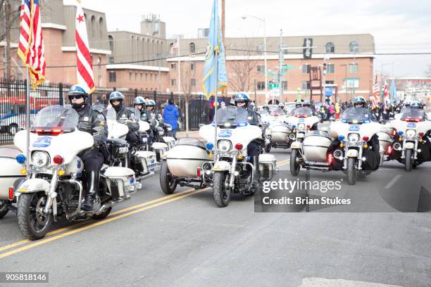 General view of Dr. Martin Luther King, Jr. Day Parade on January 15, 2018 in Washington, DC.