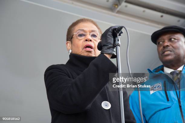 Congresswoman Eleanor Holmes Norton attends Dr. Martin Luther King, Jr. Day Parade as Grand Marshall on January 15, 2018 in Washington, DC.