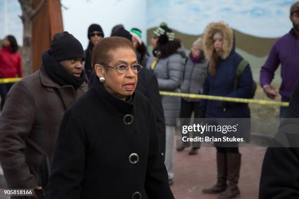 Congresswoman Eleanor Holmes Norton attends Dr. Martin Luther King, Jr. Day Parade as Grand Marshall on January 15, 2018 in Washington, DC.
