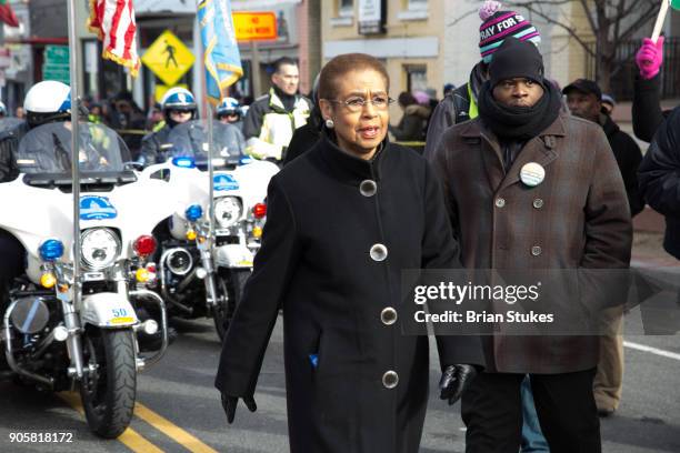 Congresswoman Eleanor Holmes Norton and community leader/activist Tony Lewis Jr. Attend Dr. Martin Luther King, Jr. Day Parade as Grand Marshall on...