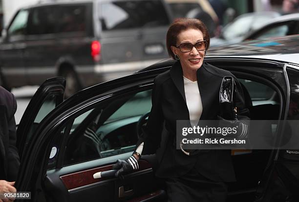 Mourners enter the funeral of writer Dominick Dunne at The Church of St. Vincent Ferrer on September 10, 2009 in New York City. Dunne was 83 when he...