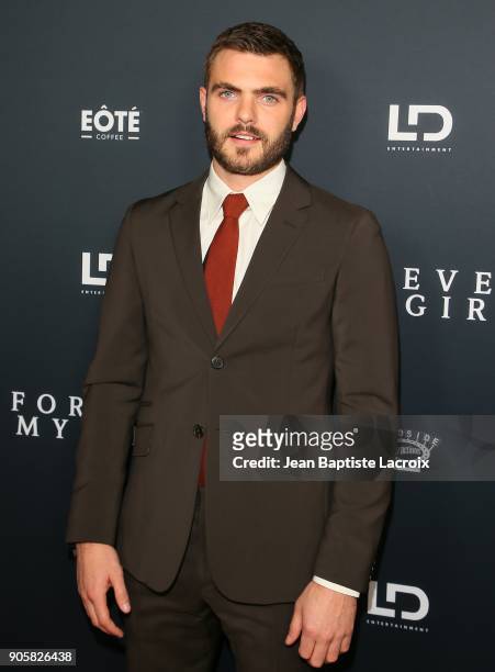 Alex Roe attends the premiere of Roadside Attractions' 'Forever My Girl' on January 16, 2018 in Los Angeles, California.
