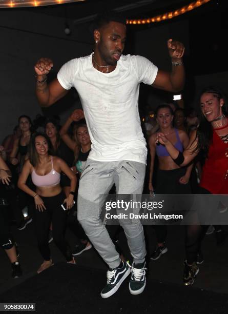 Singer Jason Derulo attends a Zumba class featuring Jason Derulo at The Beat Box Studio L.A. On January 16, 2018 in Culver City, California.