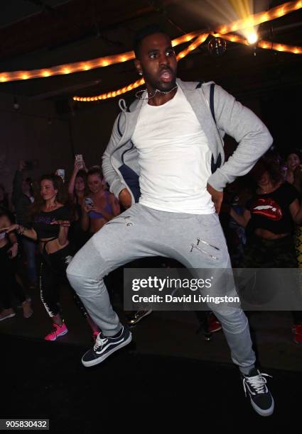 Singer Jason Derulo attends a Zumba class featuring Jason Derulo at The Beat Box Studio L.A. On January 16, 2018 in Culver City, California.