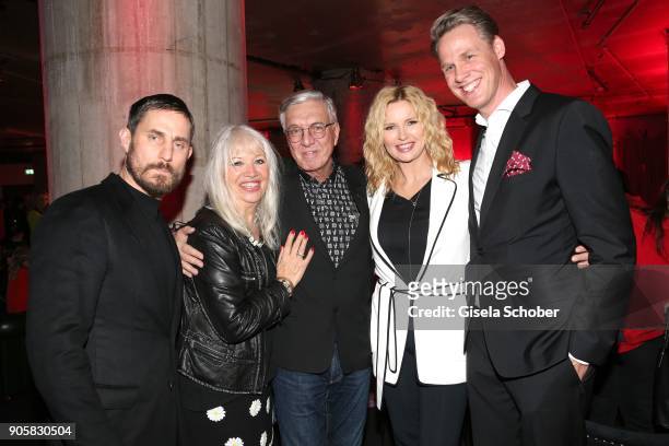 Clemens Schick, Founder and CEO of Marc Cain Helmut Schlotterer and his wife Ute Schlotterer, Veronica Ferres, Urs Konstantin Rouette during the Marc...