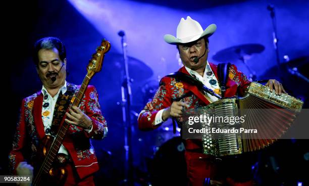 Los tigres del norte' of Mexico perfom at the Joy Slava disco on September 10, 2009 in Madrid, Spain.