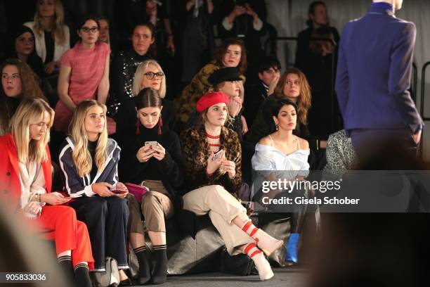 Juliane Diesner , Xenia Overdose , Vicky Heiler, Michele Kruesi, Anna Nooshin during the Marc Cain Fashion Show Berlin Autumn/Winter 2018 at metro...