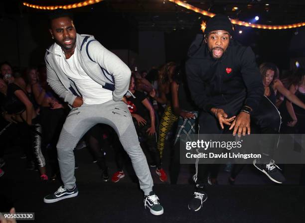 Singer Jason Derulo attends a Zumba class featuring Jason Derulo at The Beat Box Studio L.A. On January 16, 2018 in Culver City, California.