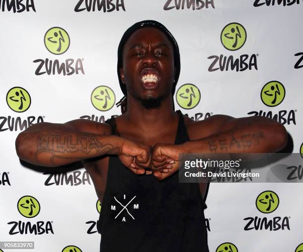 Dancer Willdabeast Adams attends a Zumba class featuring Jason Derulo at The Beat Box Studio L.A. On January 16, 2018 in Culver City, California.