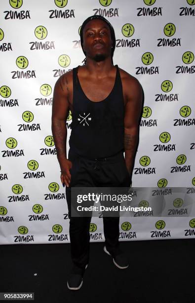 Dancer Willdabeast Adams attends a Zumba class featuring Jason Derulo at The Beat Box Studio L.A. On January 16, 2018 in Culver City, California.