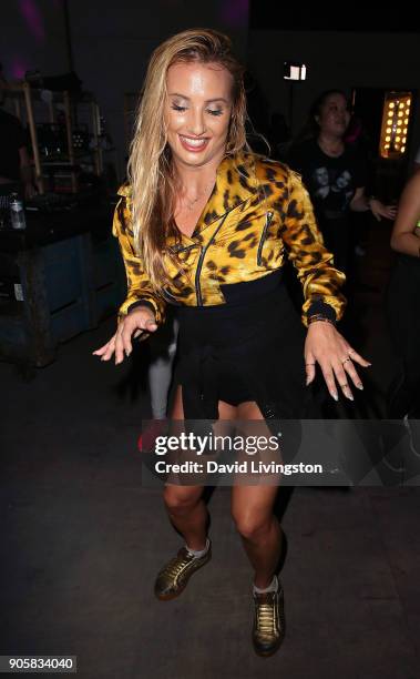 Singer Montana Tucker attends a Zumba class featuring Jason Derulo at The Beat Box Studio L.A. On January 16, 2018 in Culver City, California.