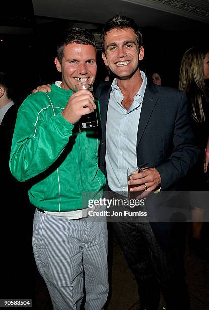 Director Nick Love and actor Scott Maslen attend the party after the premiere of 'The Firm' at The Embassy Club on September 10, 2009 in London,...