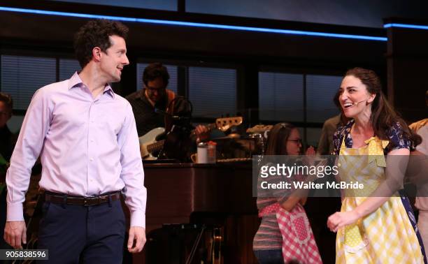 Sara Bareilles returns to Broadway's 'Waitress' starring with Jason Mraz at the Brooks Atkinson Theatre on January 16, 2018 in New York City.